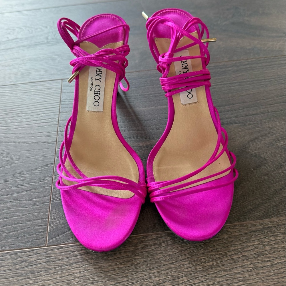Jimmy Choo Fuchsia Strappy Sandals